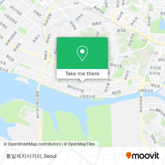 통일제지사거리 map