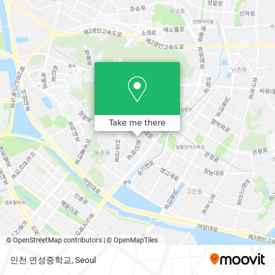인천 연성중학교 map