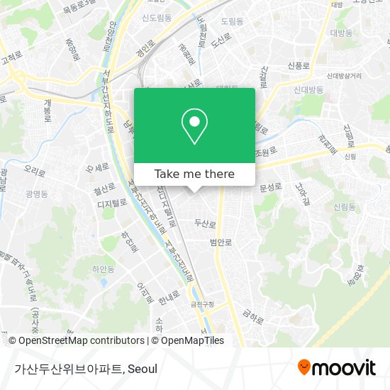가산두산위브아파트 map