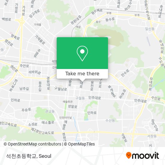 석천초등학교 map