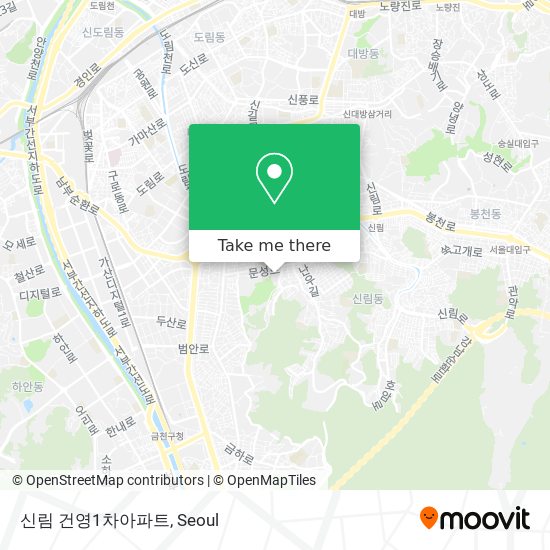 신림 건영1차아파트 map