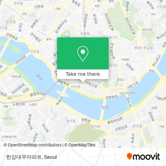 한강대우아파트 map