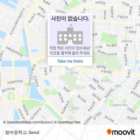 함박중학교 map