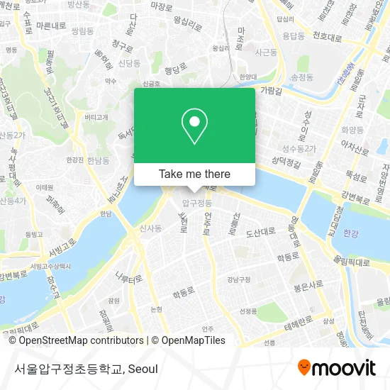서울압구정초등학교 map
