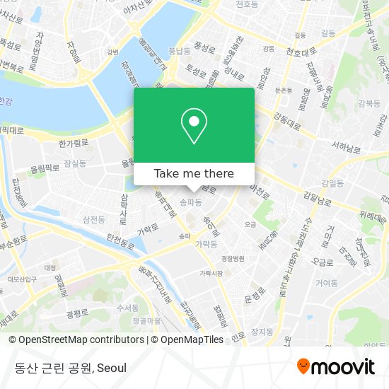 동산 근린 공원 map