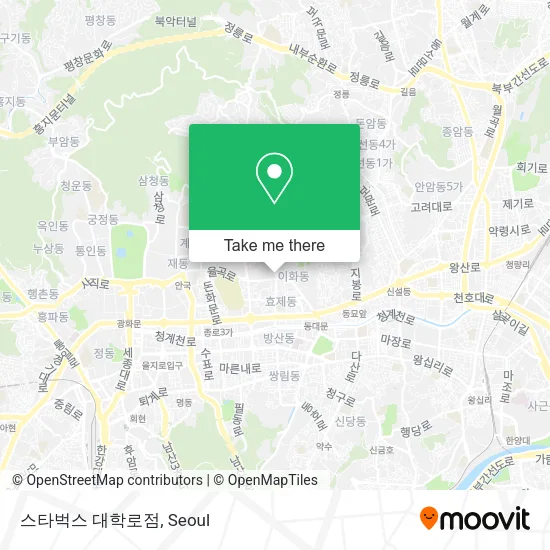 스타벅스 대학로점 map