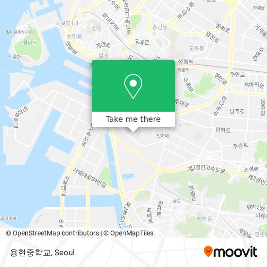 용현중학교 map