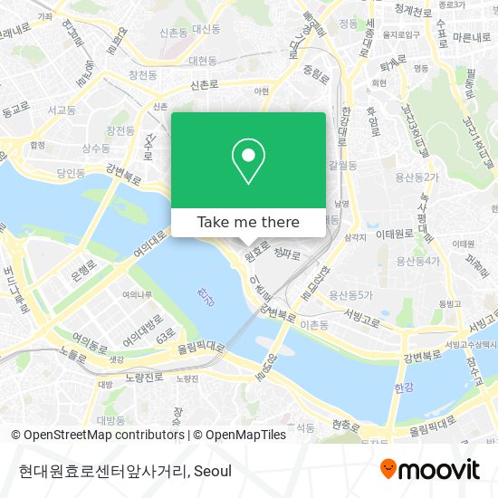 현대원효로센터앞사거리 map