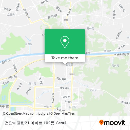 검암마젤란21 아파트 102동 map