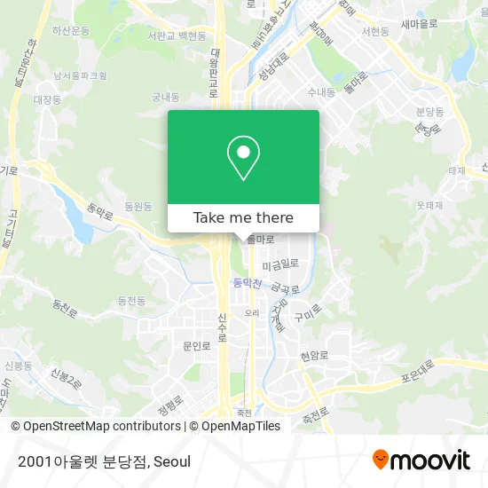 2001아울렛 분당점 map