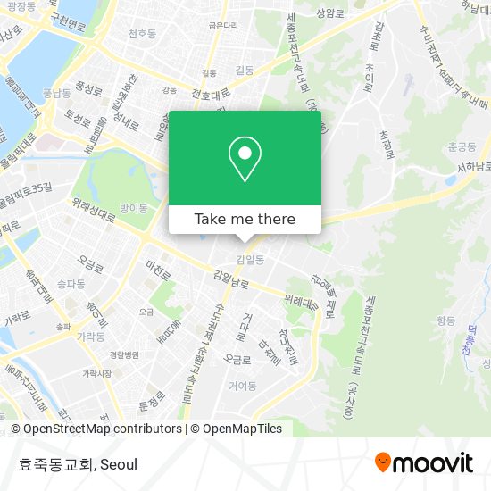 효죽동교회 map