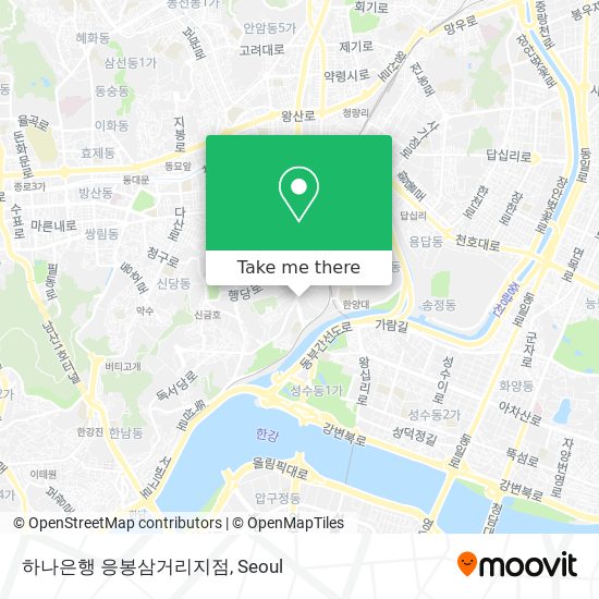 하나은행 응봉삼거리지점 map