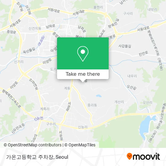 가온고등학교 주차장 map