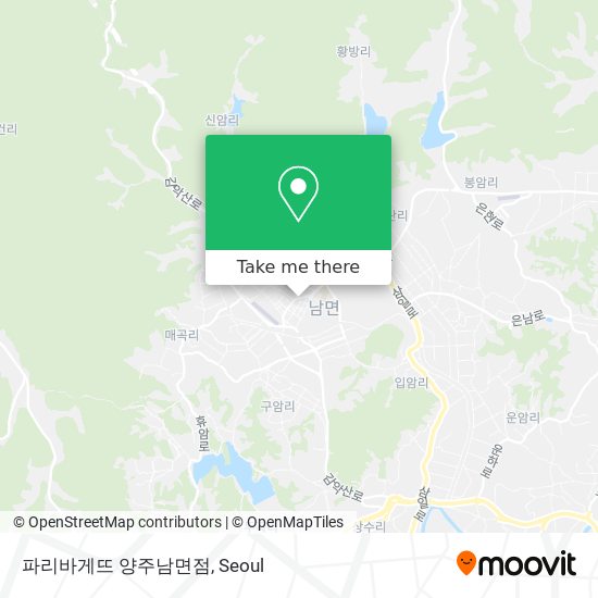 파리바게뜨 양주남면점 map