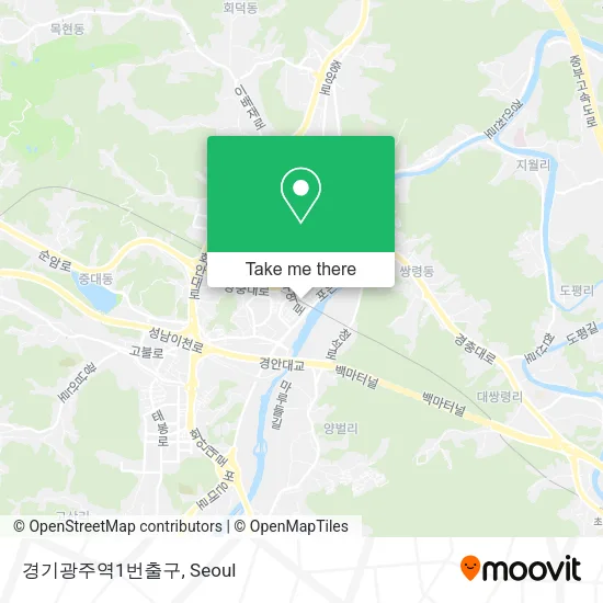 경기광주역1번출구 map