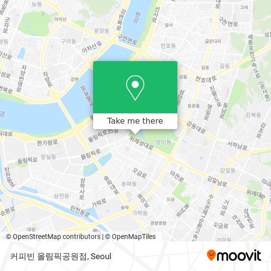 커피빈 올림픽공원점 map