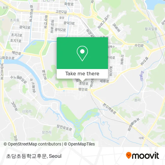 초당초등학교후문 map