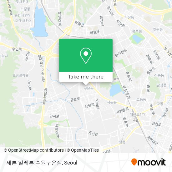 세븐 일레븐 수원구운점 map