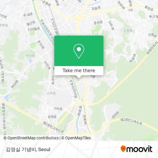 김영실 기념비 map