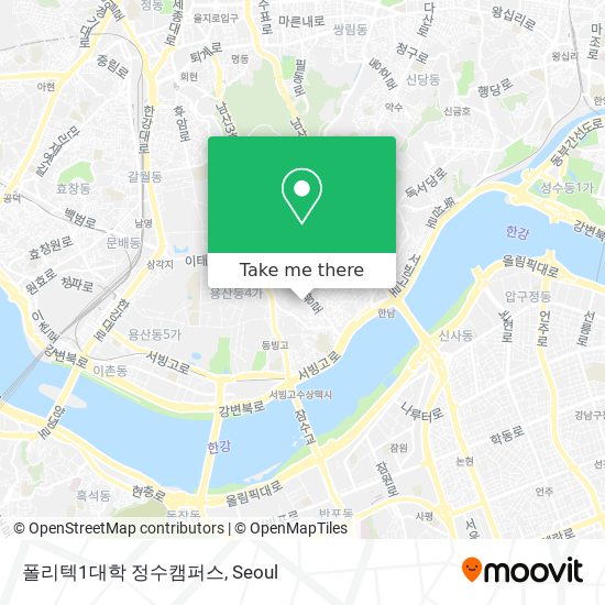 폴리텍1대학 정수캠퍼스 map