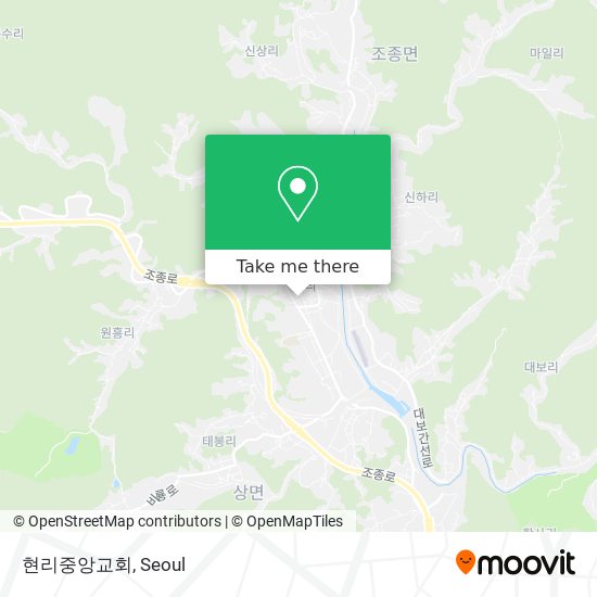 현리중앙교회 map