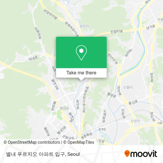 별내 푸르지오 아파트 입구 map
