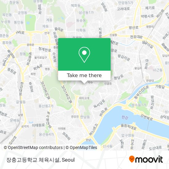 장충고등학교 체육시설 map