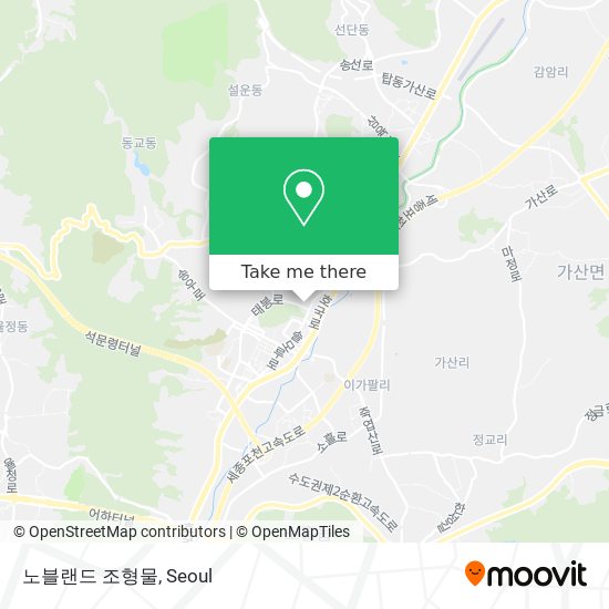 노블랜드 조형물 map