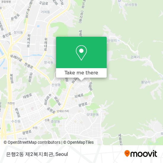 은행2동 제2복지회관 map