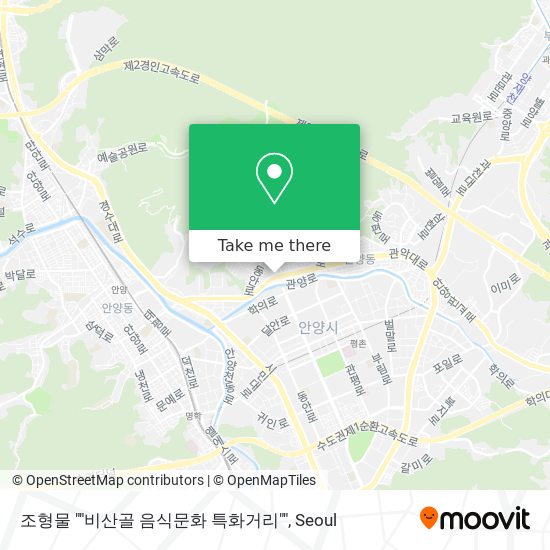 조형물 ""비산골 음식문화 특화거리"" map