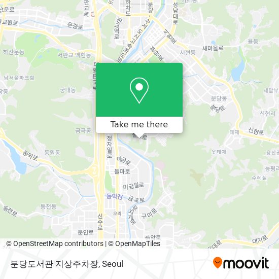 분당도서관 지상주차장 map