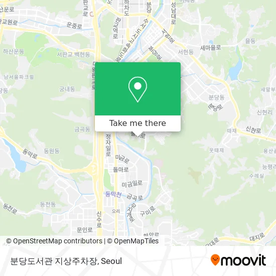 분당도서관 지상주차장 map