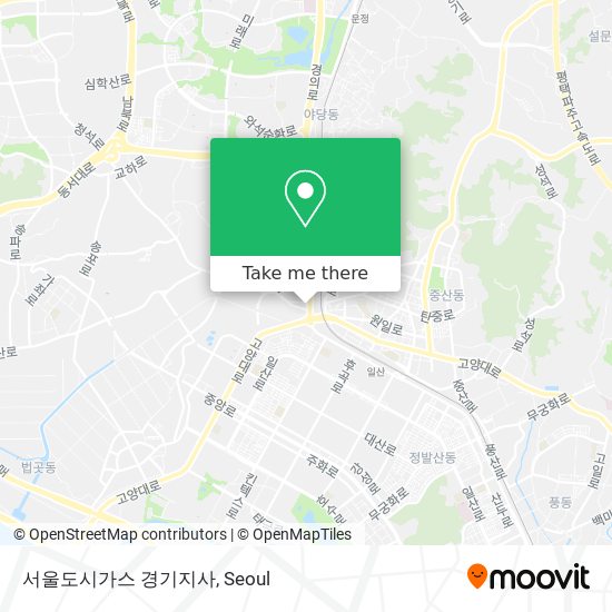 서울도시가스 경기지사 map