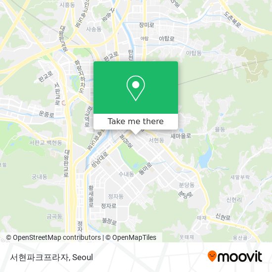 서현파크프라자 map