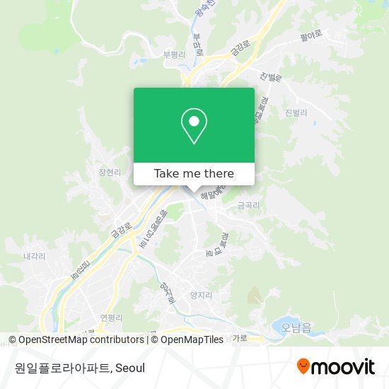 원일플로라아파트 map
