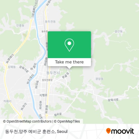동두천,양주 예비군 훈련소 map
