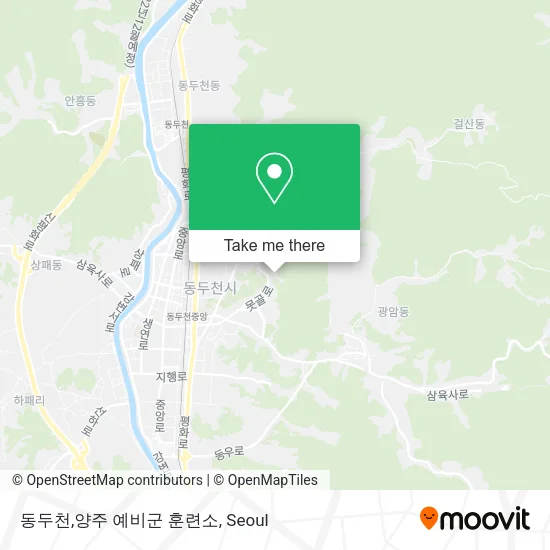 동두천,양주 예비군 훈련소 map