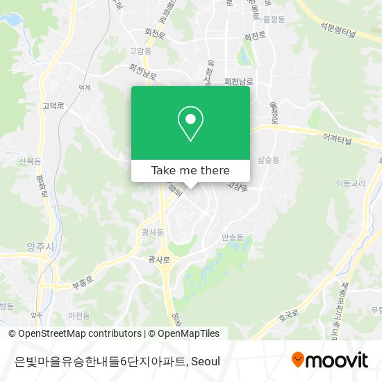 은빛마을유승한내들6단지아파트 map