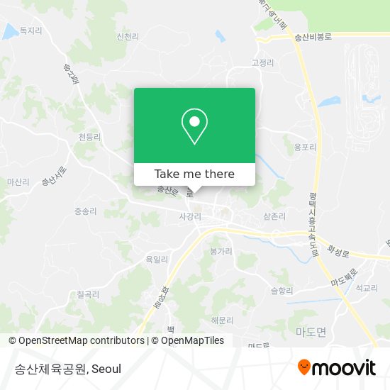 송산체육공원 map