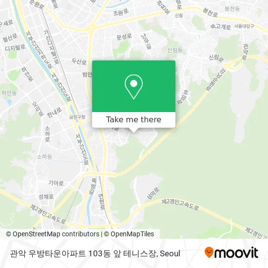 관악 우방타운아파트 103동 앞 테니스장 map