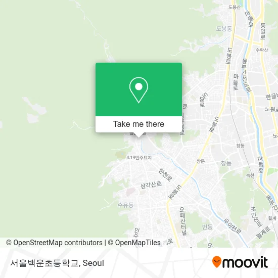 서울백운초등학교 map