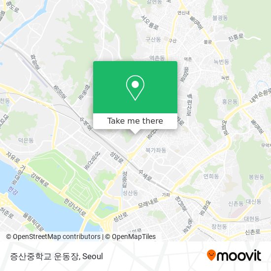 증산중학교 운동장 map