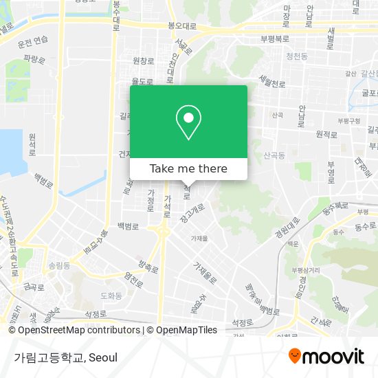 가림고등학교 map