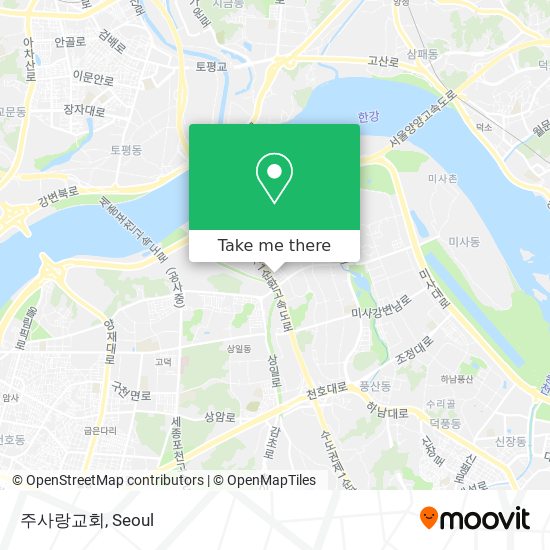 주사랑교회 map
