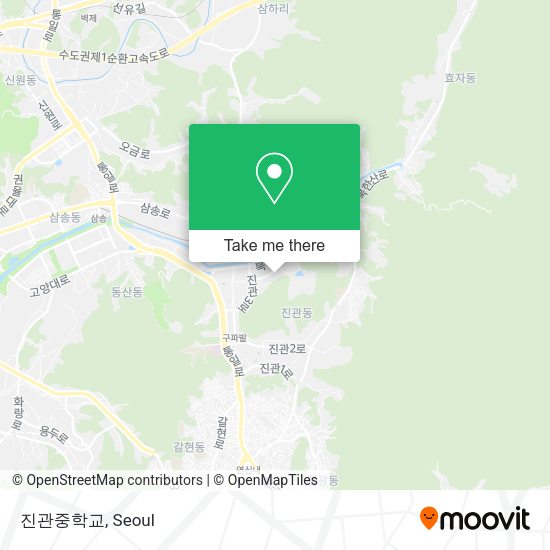 진관중학교 map