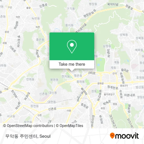 무악동 주민센터 map