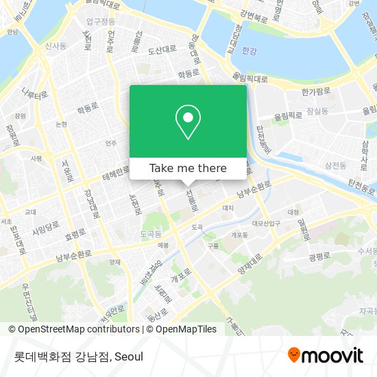 롯데백화점 강남점 map