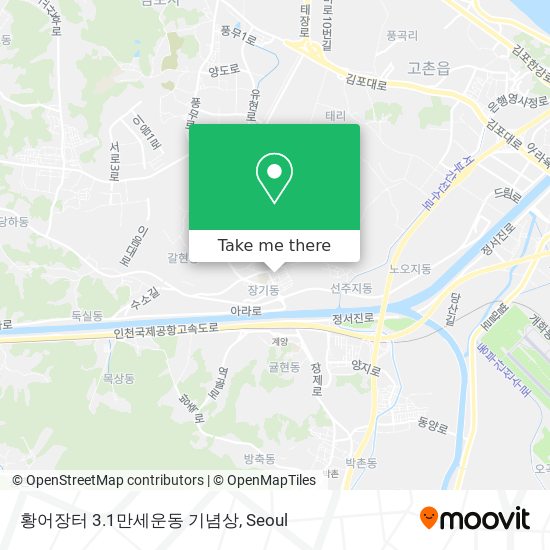 황어장터 3.1만세운동 기념상 map