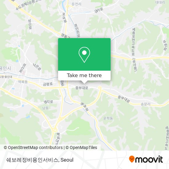 쉐보레정비용인서비스 map