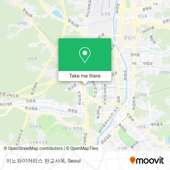 이노와이어리스 판교사옥 map